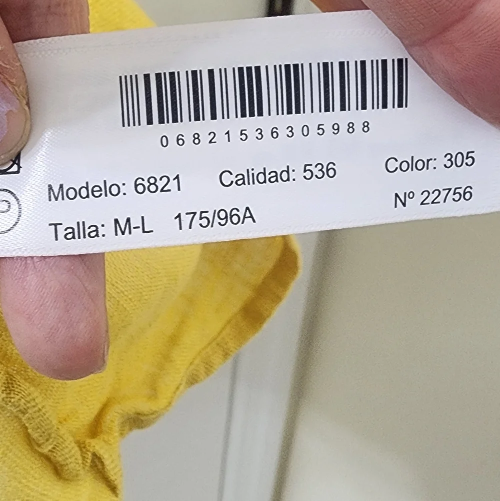 Massimo Dutti Yellow V-Neck Women's Top, Size Medium, Linen. - Picture 8 of 10